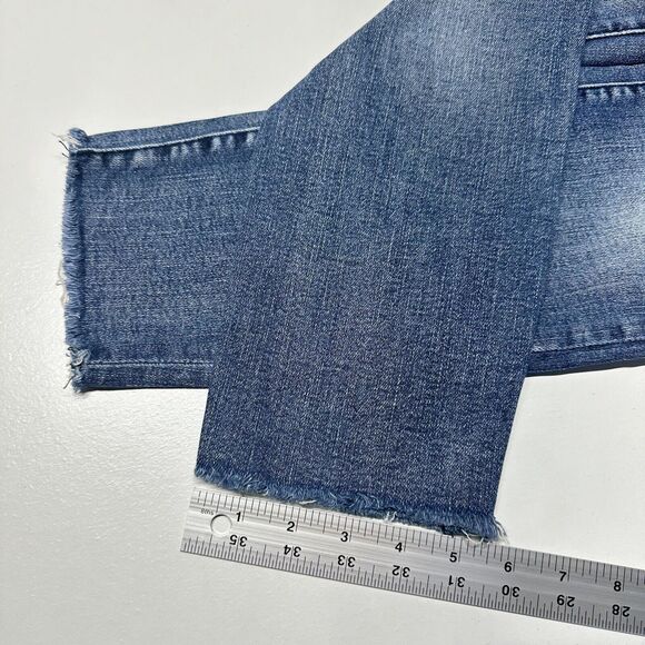 Judy Blue Jeans 3 26 Relaxed Shelley High Rise Slim Straight Blue Denim Distress - Picture 12 of 12